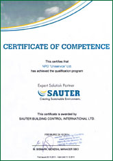  CERTIFICATE OF COMPETENCE This certifies that NPO Uniservice Ltd has achieved the qualification program EXPERT SOLUTION PARTNER SAUTER